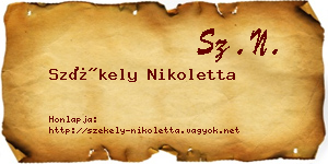 Székely Nikoletta névjegykártya