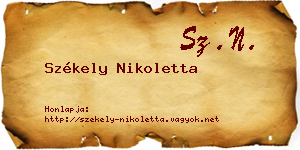 Székely Nikoletta névjegykártya